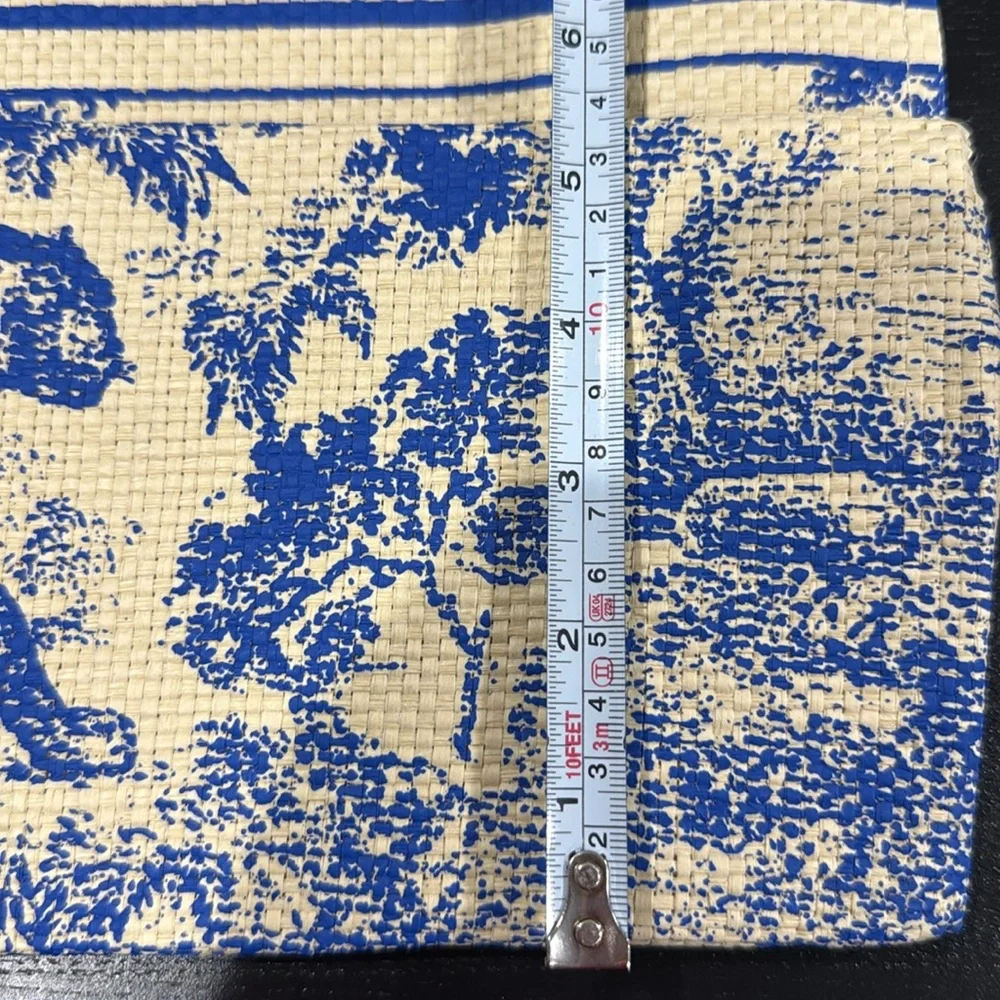 Dior Straw Dioriviera VIP Shoulder Bag Christian Dior Blue Toile Print Tote Bag